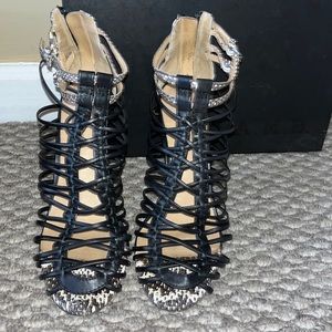 L A M B strappy sandal mixed media